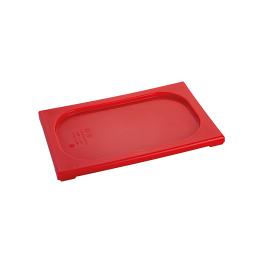 Deksel Gastronorm - 1/4 GN - 26.5 x 16.2 CM - Polypropyleen - Rood - -40°C / +95°C - Standaard - Caterchef - 853868