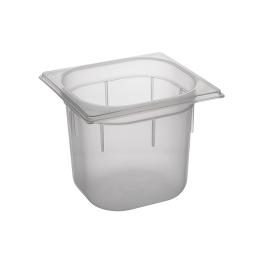 Gastronormbak - 1/6 GN - 2.2 Liter - H 15 x 17.6 x 16.2 CM - Polypropyleen - Transparant - -40°C / +95°C - Caterchef - 853872