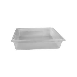 Bac gastronorme - GN 2/1 - 42,8 Litre - H 15 x 65 x 53 CM - Polypropylène - Transparent - -40°C / +95°C - Caterchef - 853822