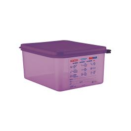 Boîte Alimentaire - 1/2 GN - 10 Litre - H 15 x 32.5 x 26.5 CM - Polypropylène - Violet - -40°C / +95°C - Hermétique Verrouillable - Araven - 962122