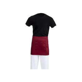 Sloof - Kort - Unisex - Bordeaux - 75 x 37.5 CM - Polyester/Katoen - Whites Chefs Clothing - BB177