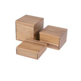 Buffetverhoger - 3 stuks - 15 x 15 CM - Acaciahout - Olympia - DF875