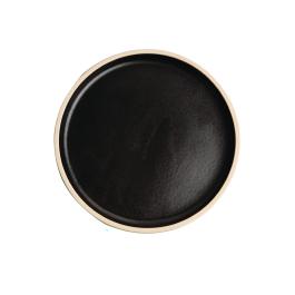 Assiette - 6 pièces - Noir - Ø 18 x H 1,5 CM - Grès - Olympia - FA314