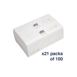 Papieren handdoeken - 2100 stuks - 21.2 CM - Tork - FA705