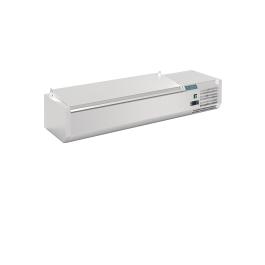 Gekoelde opzetvitrine - 5 x 1/4 GN - H 27.4 x 120 x 33.5 CM - 230 V - Polar - FA854