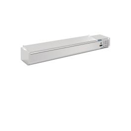 Gekoelde opzetvitrine - 10 x 1/4 GN - H 27.4 x 200 x 33.5 CM - 230 V - Polar - FA857