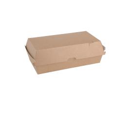 Wegwerp hamburgerdoosjes - 100 stuks - H 8.2 x 20.4 x 10.7 CM - Fiesta Green - FB667