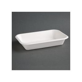Wegwerp voedselbakjes - 50 stuks - H 3.8 x 13.9 CM - Bagasse - Fiesta Green - FC531