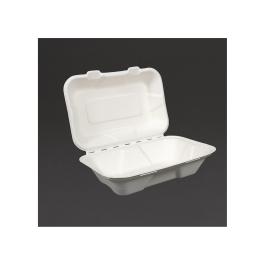 Wegwerp voedseldozen - 200 stuks - H 7.4 x 22.8 x 15.5 CM - Vegware - GH026