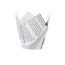 Friteszak - Krantenprint - 1100 stuks - Zwart/Wit - Ø 5 x H 17.5 x 17.5 CM - GK973