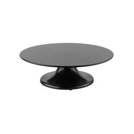 Taartstandaard - H 10 CM - 0.658 KG - Ø32 CM - Melamine - Zwart - 050052