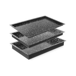Récipient gastronorme émaillé - Acier inoxydable - 53 x 32,5 x (H) 6 cm - Hendi - 890233