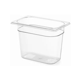 Récipient Gastronorm 1/4 - Polycarbonate - H 20 x 16,2 x 26,5 cm - Hendi - 861608