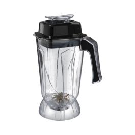 Blender Kan met mes met titanium deklaag - polycarbonaat RVS - H 36 X 17 X 20 CM - Hendi - 943489