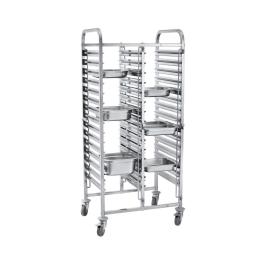Regaalwagen - Dubbel - 30 x 1/1 GN - H 173 x 55 x 74 CM - Hendi - 810576