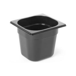 Container - 1/6 GN - 1 Liter - Zwart - H 6.3 x 16 x 17.5 CM - Hendi - 862735