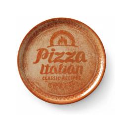 Assiette à pizza 33 cm - Rouge - Collection Recettes - 6 pièces - Hendi - 778944