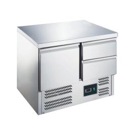 Comptoir réfrigéré - Contrôle numérique de la température - Acier inoxydable - 188 litres - 230V - H 87,6 x L 90,3 x P 70 CM - Saro - 465-1015