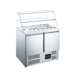 Saladette - Thermostat digital - inox - 198 Litres - 230V - H 85.6 x L 90.3 x P 70 CM - Saro - 465-1085