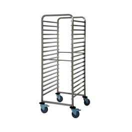 Chariot à crémaillère - acier inoxydable - H 164,5 x L 66,2 x P 73,3 CM - Saro - 487-1055