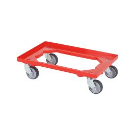 Chariot de transport - Rouge - Plastique - H 8,7 x L 60 x P 40 CM - Saro - 174-3000