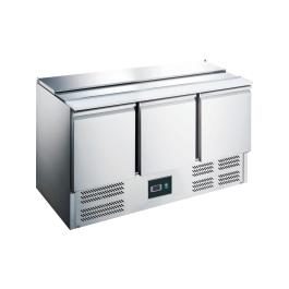 Saladette - 3 portes - Contrôle digital de la température - inox - 297 litres - 230V - H 85,6 x L 136,8 x P 70 CM - Saro - 465-1005