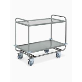 Chariot de service - 2 niveaux - H 93 x 59 x 109 CM - Inox - Diamant - CS2/100S