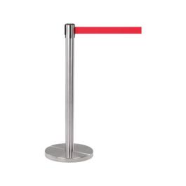 Poteau de barrière - Cordon de traction rouge - Acier inoxydable - G-Line