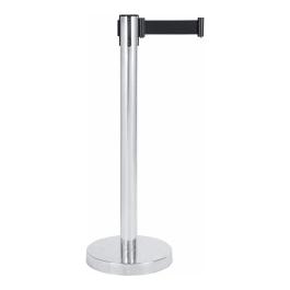 Poteau de barrière - Cordon de traction noir - Acier inoxydable - G-Line