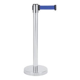 Poteau de barrière - Cordon de traction bleu - Acier inoxydable - G-Line