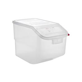 Voedselcontainer - H 40 x 34 x 56.5 CM - 2.043 KG - Polypropyleen - Transparant - 50 Liter - -40°C / +90°C - Scharnierend Deksel - Araven - 962073