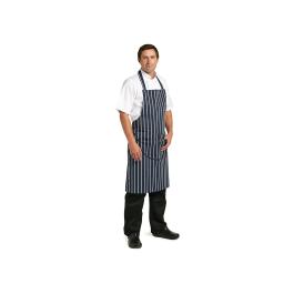 Tablier Halter - Unisexe - Bleu Foncé/Blanc - 71,1 x 96,5 CM - Polyester/Coton - Vêtements de Chefs Blancs - A535