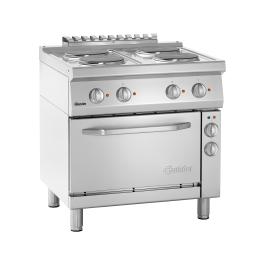 Cuisinière - 4 Foyers - Avec four - Fonte - Bartscher - 286225