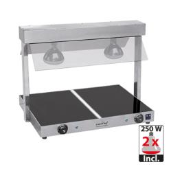 Plaque chauffante M/Bridge - H 46.9 x 73.1 x 52.6 CM - 14 KG - 220 - 240 V - 1020 W - Inox - +30°C / +85°C - Caterchef - 688620