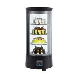 Koelvitrine - H 98.5 CM - 38.5 KG - Ø45 CM - 220 - 240 V - 170 W - Geforceerd - R600A - Zwart - 72 Liter - +0°C / +10°C - CaterCool - 712030