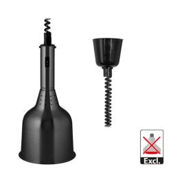 Hotte chauffante - H 40 CM - 1,1 KG - Ø18 CM - 220 - 240 V - Aluminium - Noir - 093024