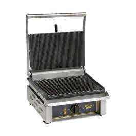 Contactgrill Panini - H 28 x 38 x 40 CM - 22.5 KG - 220 - 240 V - 3000 W - Gietijzer - Geribbeld - +0°C / +300°C - Roller Grill - 304061