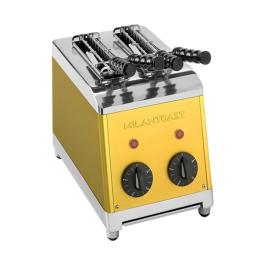 Tosti Apparaat - H 30 x 18 x 30 CM - 4 KG - 220 - 240 V - 1300 W - RVS - Goud - MilanToast - 420012