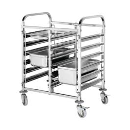 Chariot à étagères - H 96,5 x 74,1 x 55 CM - 14 KG - Inox - Caterchef - 535020