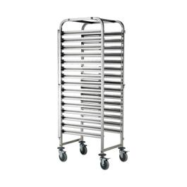 Chariot à étagères - H 173,5 x 46 x 62 CM - 18 KG - Inox - Caterchef - 535030