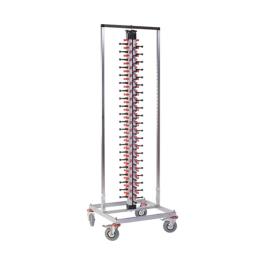 Bordenrek Verrijdbaar - H 186 x 60 x 60 CM - 23 KG - RVS - Plate Mate - 556030