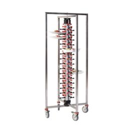 Bordenrek Inklapbaar - H 149 x 48 x 48 CM - 15 KG - RVS - Plate Mate - 556034