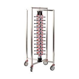 Bordenrek Inklapbaar - H 127 x 48 x 48 CM - 14.5 KG - RVS - Plate Mate - 556036