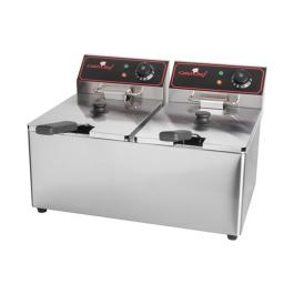 Friteuse - H 34.6 x 54 x 40.9 CM - 12 KG - 220 - 240 V - 3250 W - RVS - 8 Liter - Elektrisch - Caterchef - 688208