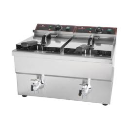 Friteuse - H 40,5 x 57,6 x 46,9 CM - 17,5 KG - 220 - 240 V - 3250 W - Inox - 8 Litres - Electrique - Caterchef - 688828