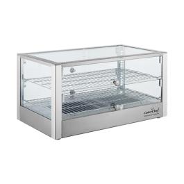 Warmhoudvitrine - H 37.6 x 70 x 40 CM - 8 KG - 220 - 240 V - 1000 W - RVS - +30°C / +90°C - Caterchef - 680045