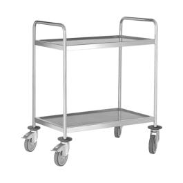 Chariot de service - H 101,5 x 98 x 58 CM - 16,5 KG - Inox 18/10 - Pujadas - 898435