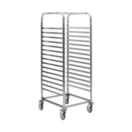 Chariot à étagères - H 171 x 52,5 x 70 CM - 15 KG - Inox - 921062