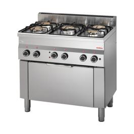 Fornuis - H 85 x 90 x 60 CM - 78 KG - 220-240V - 3000 W - 15.5 CM - RVS - +150°C / +300°C - Modular - 316691
