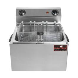 Friteuse - H 31 x 43.5 x 43 CM - 9.5 KG - 380 - 415 - Zonder - Stekker V - 6000 W - RVS - 10 Liter - Elektrisch - Caterchef - 680010